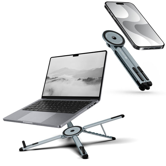 MagSafe Magnetic Laptop Stand | Compact Ergonomic Riser for Laptops, Mobile & Tablets