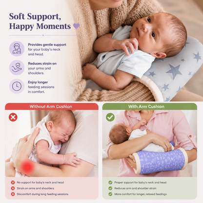 Cradle Baby Nursing Pillow | Arm Pillow For Baby Feeding | Baby Neck Support Pillow