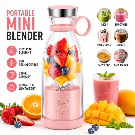 Portable Mini Blender for Fresh Juice | Rechargeable Personal Smoothie Maker
