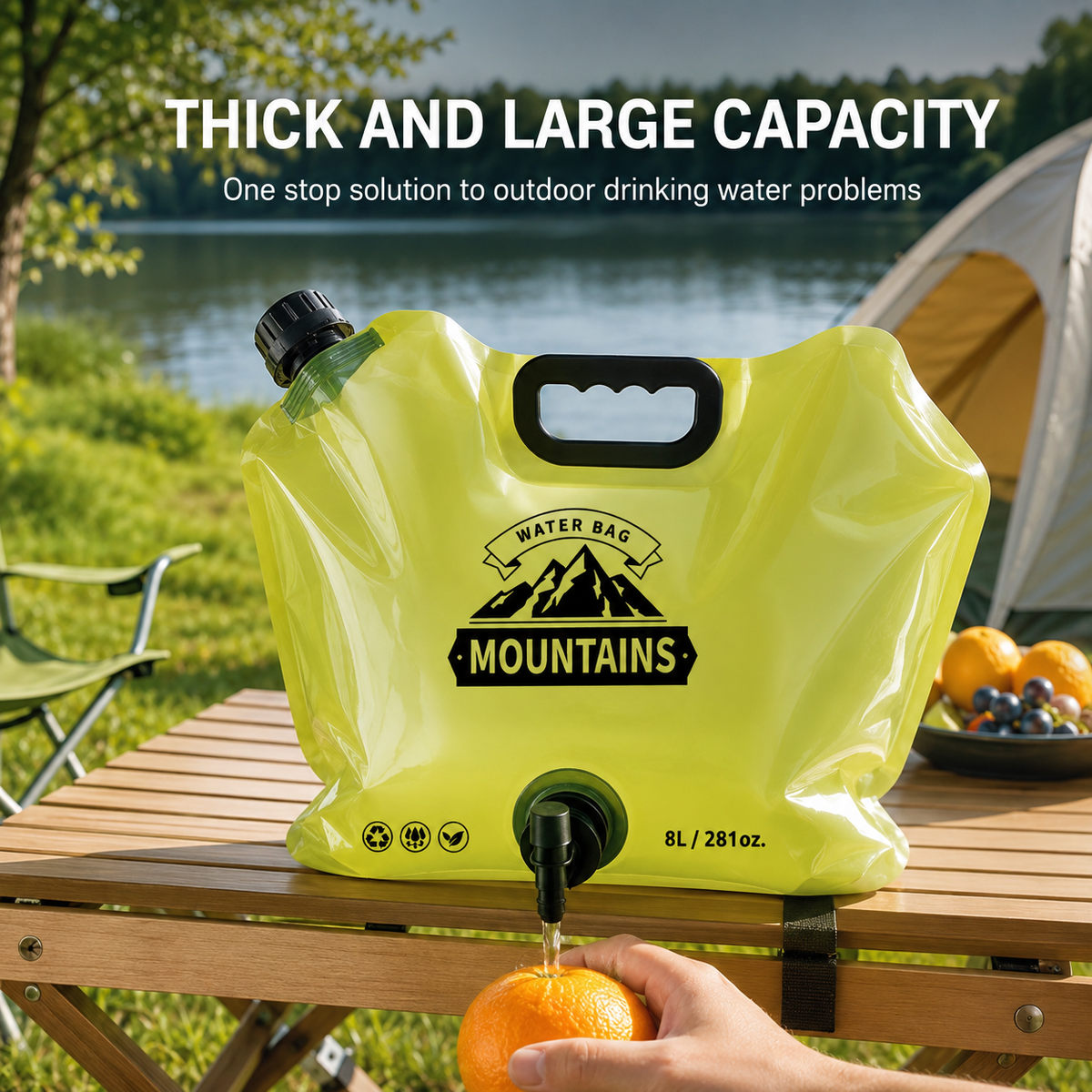 Traveling Water Carrier Bag | Collapsible Water Bag (Single)
