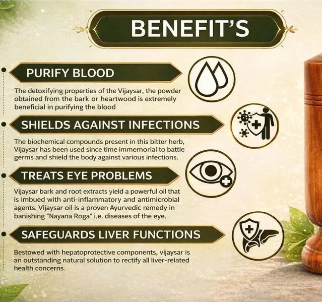 Vijaysar Wooden Glass for Diabetes & Blood Sugar | Ayurvedic Wooden Glass