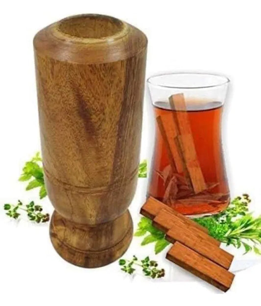 Vijaysar Wooden Glass for Diabetes & Blood Sugar | Ayurvedic Wooden Glass